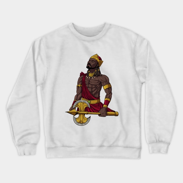 God of the Yoruba religion - Shango Crewneck Sweatshirt by Modern Medieval Design